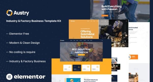 Austry – Industry & Factory Business Elementor Template Kit