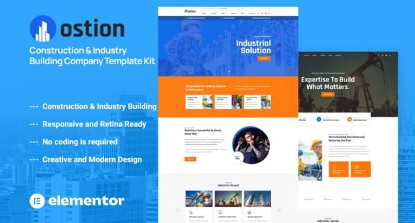 Ostion – Construction & Industry Building Company Template Kit