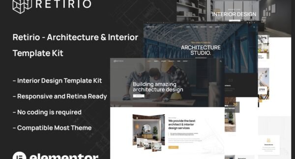 Retirio – Architecture & Interior Elementor Template Kit