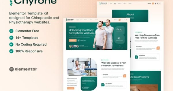 Chyrone – Chiropractic & Physiotherapy Elementor Template Kit