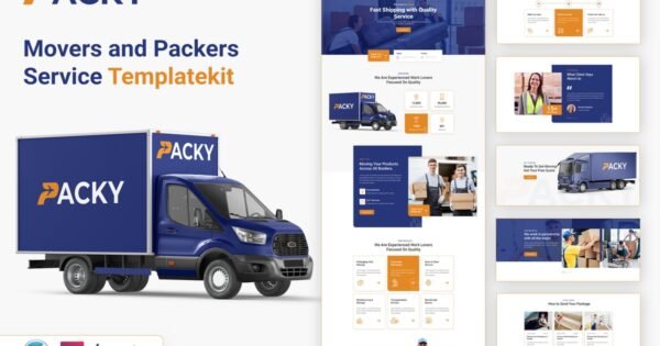 PACKY | Packers & Movers Service Elementor Template Kit