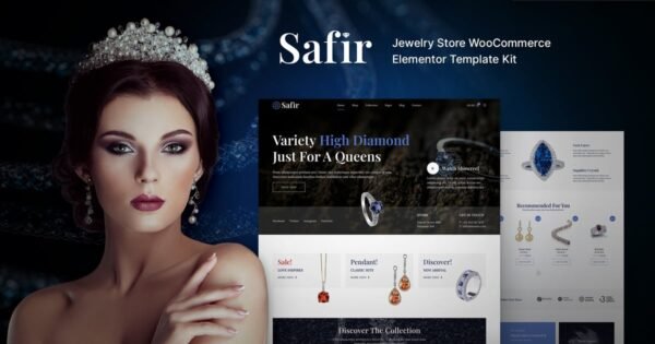 Safir – Jewelry Store WooCommerce Elementor Pro Template Kit