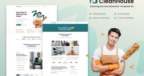 CleanHouse – Cleaning Service Template Kit