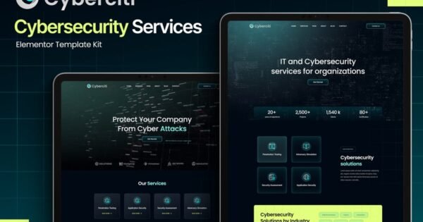 Cyberciti – Cyber Security Services Elementor Template Kit