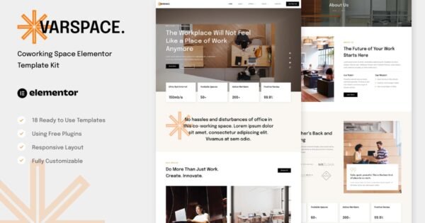 Varspace – Coworking Space Elementor Template Kit