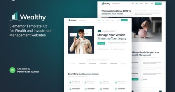Wealthy – Wealth & Investment Management Elementor Template Kit
