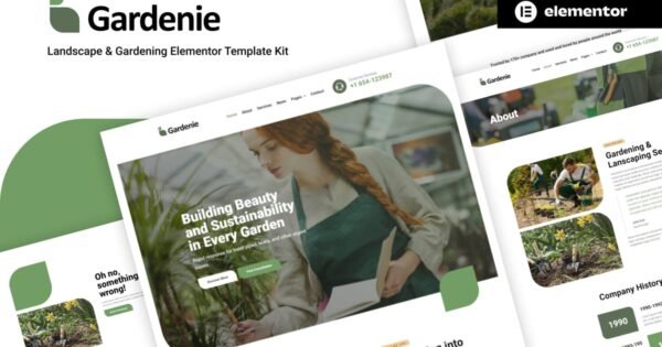 Gardenie – Landscape & Gardening Elementor Template Kit