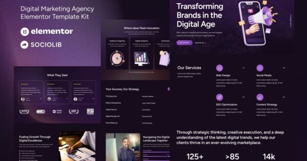 Creato – Digital Marketing Agency Elementor Template Kit