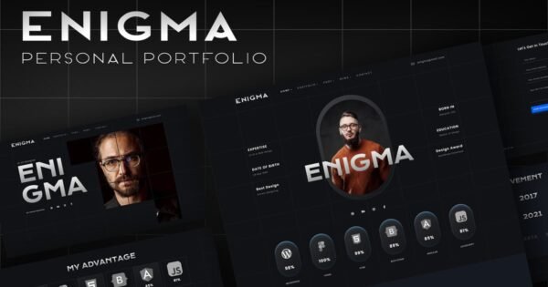 Enigma – Personal Portfolio Elementor Template Kit