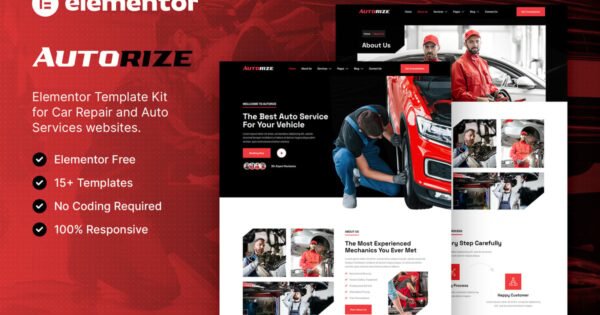 Autorize – Car Repair & Auto Services Elementor Template Kit