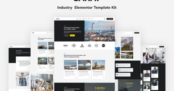 Sanat – Industry Elementor Template Kit