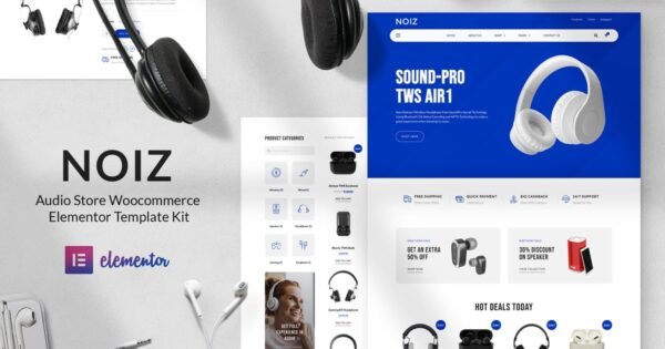 Noiz – Audio Store WooCommerce Elementor Template Kit