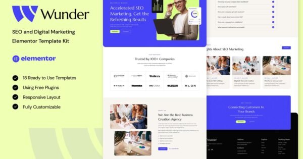 Wunder – SEO & Digital Marketing Elementor Template Kit