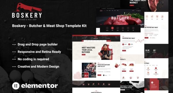 Boskery – Butcher & Meat Shop Template Kit