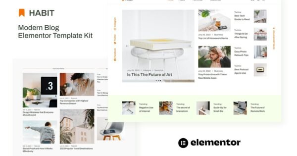Habit – Modern Blog Elementor Template Kit