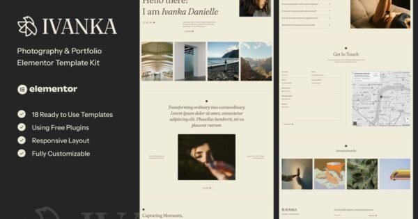 Ivanka – Photography & Portfolio Elementor Template Kit