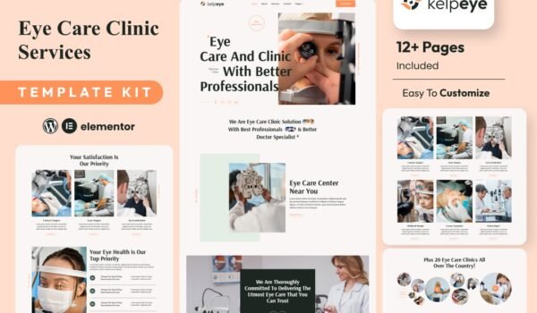 Kelpeye – Optometrist & Eye Care Elementor Template Kit