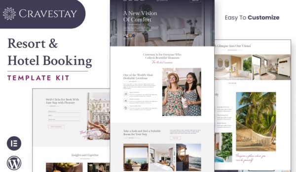 Cravestay – Luxury Hotel & Resort Elementor Template Kit