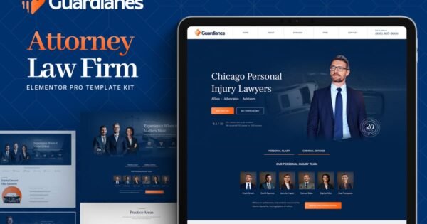 Guardianes – Attorney Law Firm Elementor Pro Template Kit
