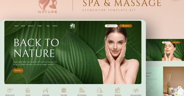 Nature – Spa & Massage Elementor Template Kit