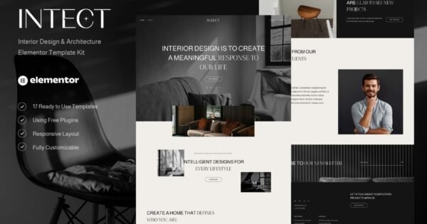 Intect – Interior Design & Architecture Elementor Template Kit