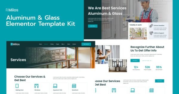 Milos – Aluminum & Glass Elementor Pro Template Kit