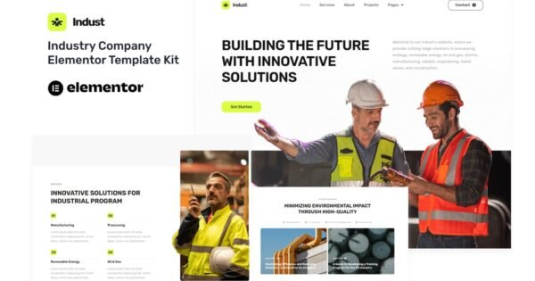 Indust – Industry & Factory Elementor Template Kit