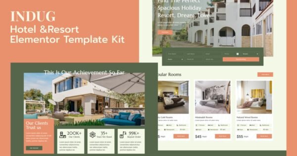 Indug – Hotel & Resort Elementor Pro Template Kit