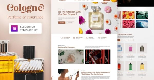 Cologne – Perfume & Fragrance Elementor Template Kit