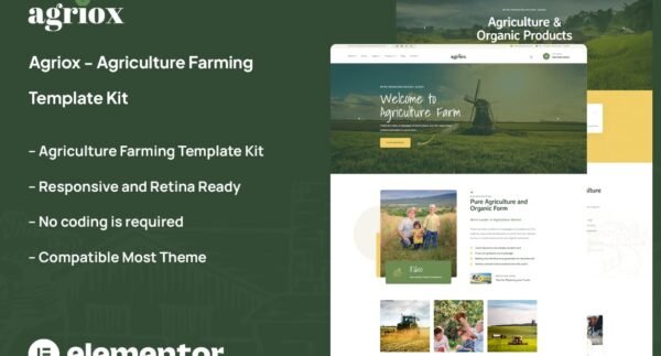 Agriox – Agriculture Farming Template Kit
