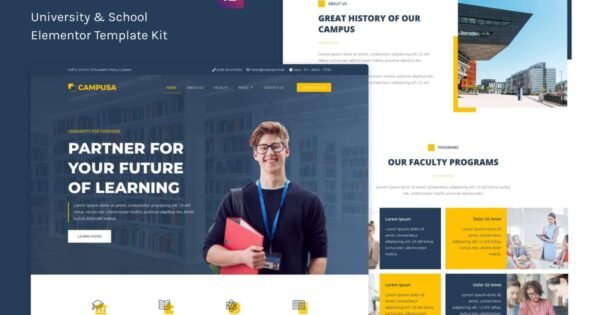 Campusa – University & School Elementor Template Kit