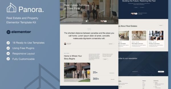 Panora – Real Estate & Property Elementor Template Kit