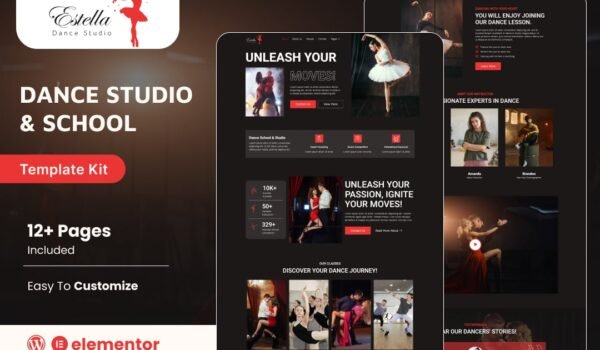 Estella – Dance School & Studio Elementor Template Kit