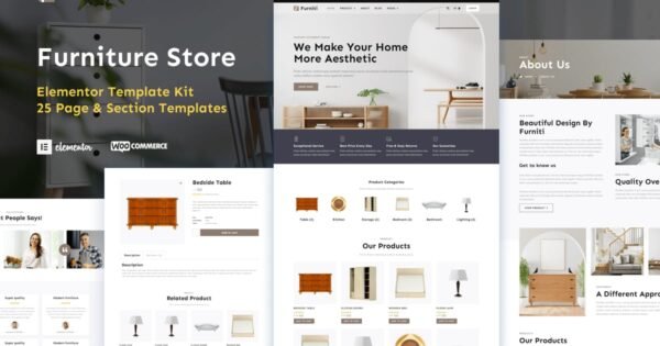 Furniti – Furniture & Home Decor Store Elementor Pro Template Kit
