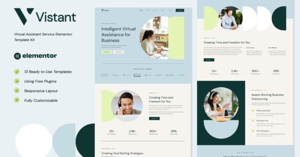Vistant – Virtual Assistant Service Elementor Template Kit