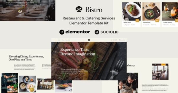 Bistro – Restaurant & Catering Services Elementor Template Kit