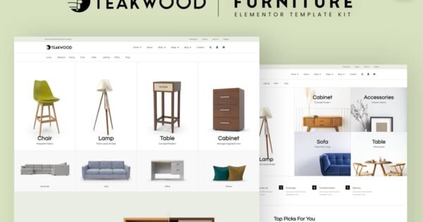 Teakwood – Furniture Shop Elementor Pro Template Kit