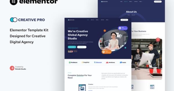 Creativepro – Creative Agency Studio Elementor Template Kit