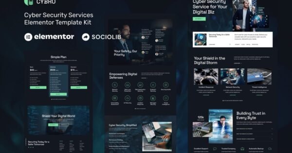 Cybro – Cyber Security Services Elementor Template Kit