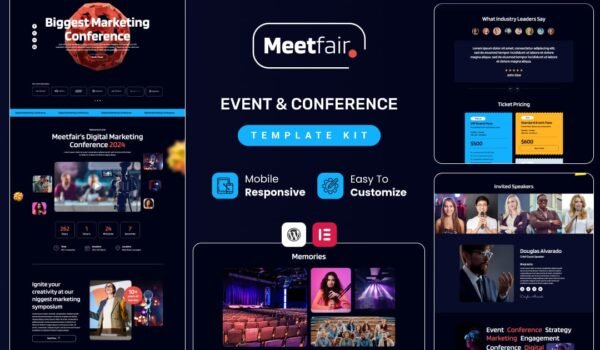 Meetfair – Event & Conference Elementor Template Kit