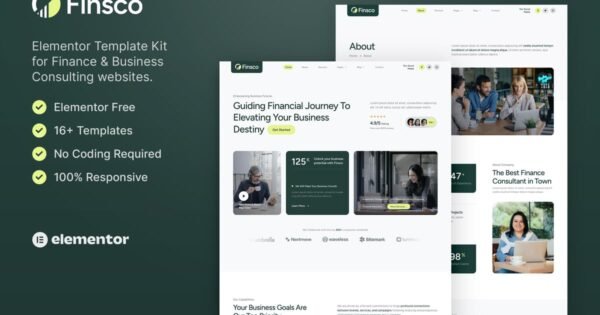 Finsco – Finance & Business Consulting Elementor Template Kit