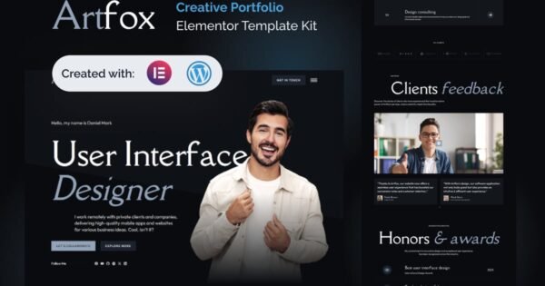 Artfox – Creative Portfolio Elementor Pro Template Kit
