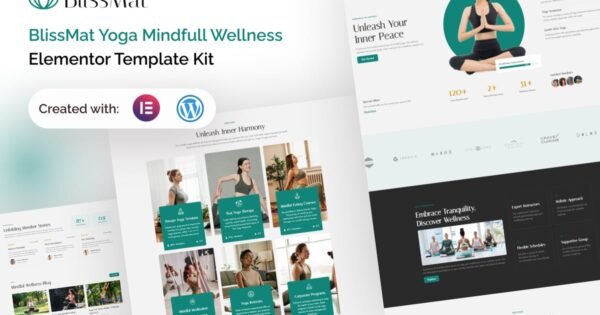 BlissMat – Yoga & Wellness Elementor Template Kit