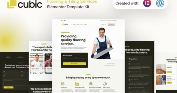 Cubic – Flooring & Tiling Services Elementor Pro Template Kit
