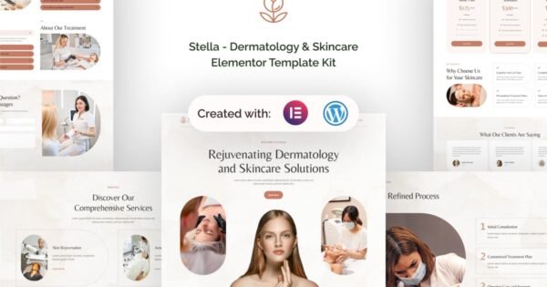 Stella – Dermatology & Skincare Elementor Template Kit