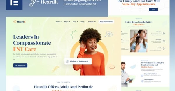 HeardIt – Otolaryngologist & ENT Elementor Template Kit