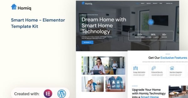 Homiq – Smart Home Elementor Template Kit