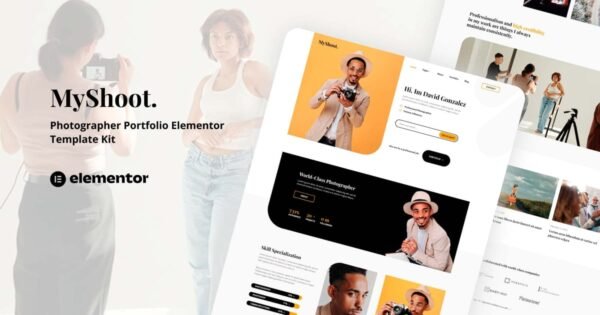 MyShoot – Photographer Portfolio Elementor Template Kit