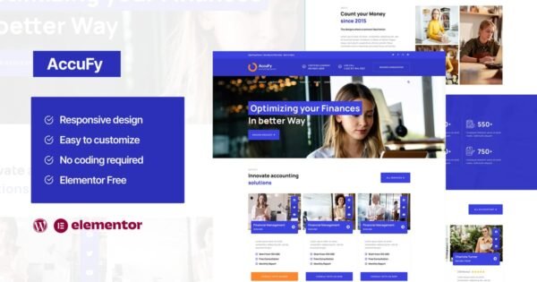 Accufy – Accounting Consultant Service Elementor Template Kit