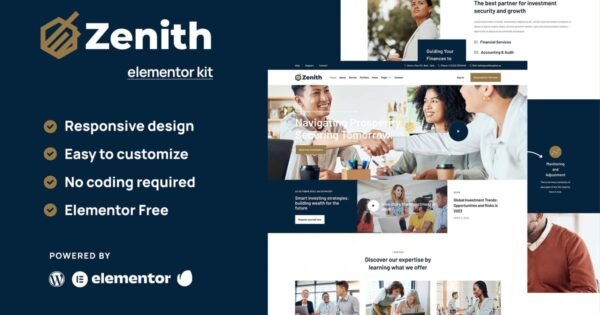 Zenith – Investment & Business Opportunity Elementor Template Kit